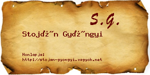 Stoján Gyöngyi névjegykártya