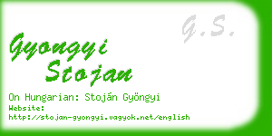 gyongyi stojan business card
