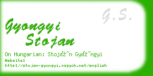 gyongyi stojan business card